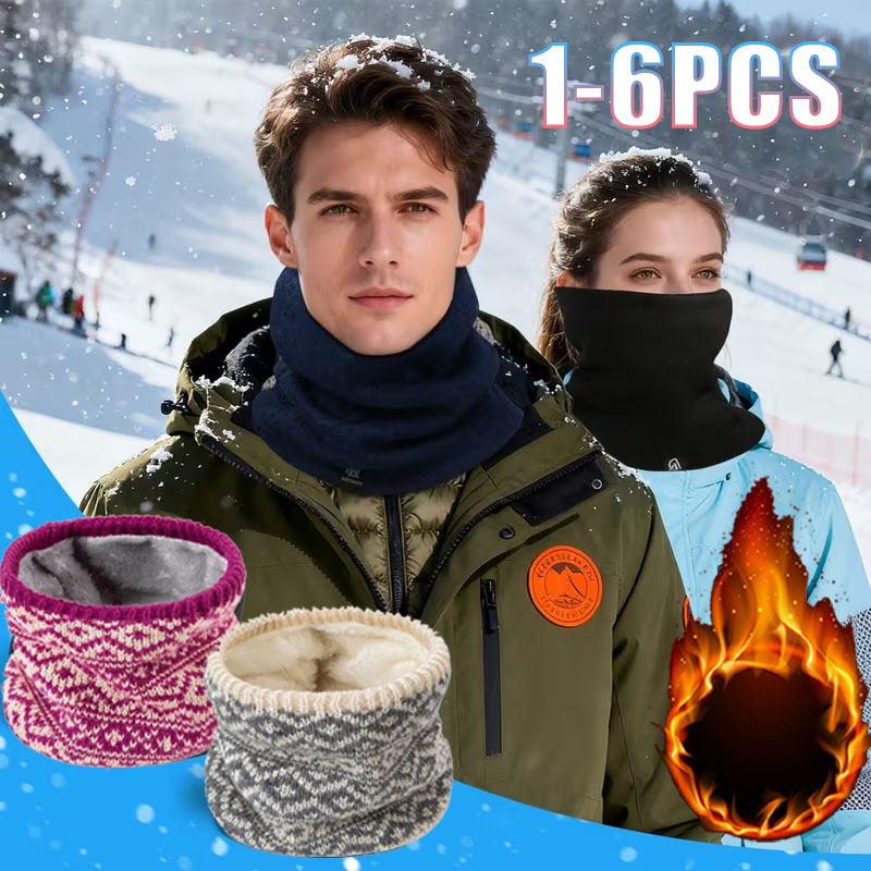 Neck Gaiter Fleece - 1-6PCS Cuello de punto de invierno