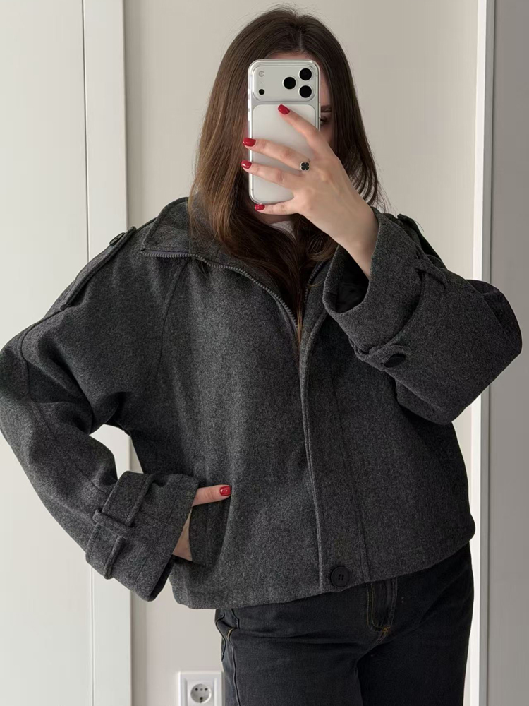 Abrigo de lana vintage de cort - Wool Coat Peacoat reseña y precio