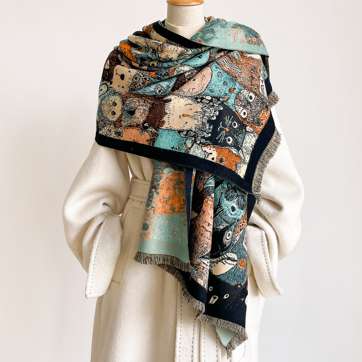 Bufanda de imitación de cachem - Cashmere Pashmina Wrap reseña y precio