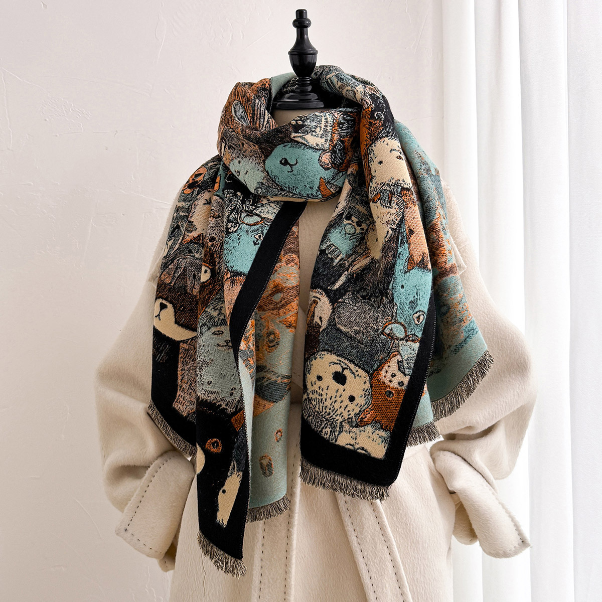 Bufanda de imitación de cachem - Cashmere Pashmina Wrap reseña y precio