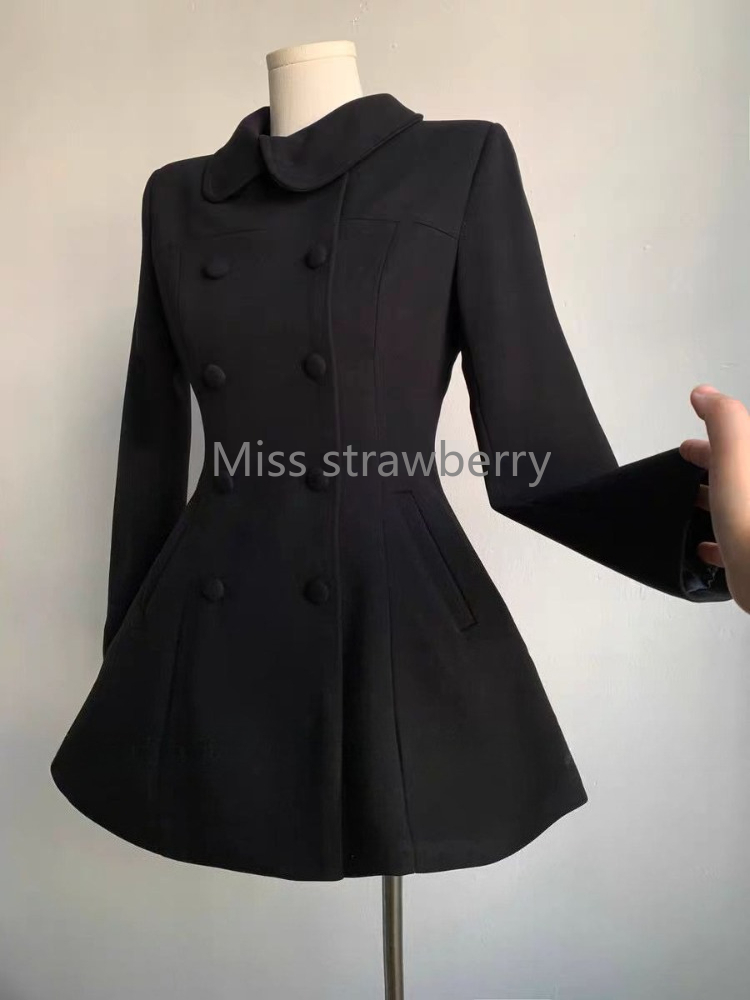 Abrigo de lana negro estilo co - Wool Coat Peacoat reseña y precio
